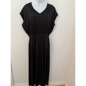 White House Black Market Womens Maxi Dress Jetsetter Black Whimsygoth Goth M